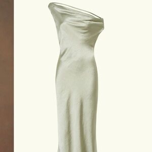 Meshki Yvette slip maxi dress size large in sage brand new